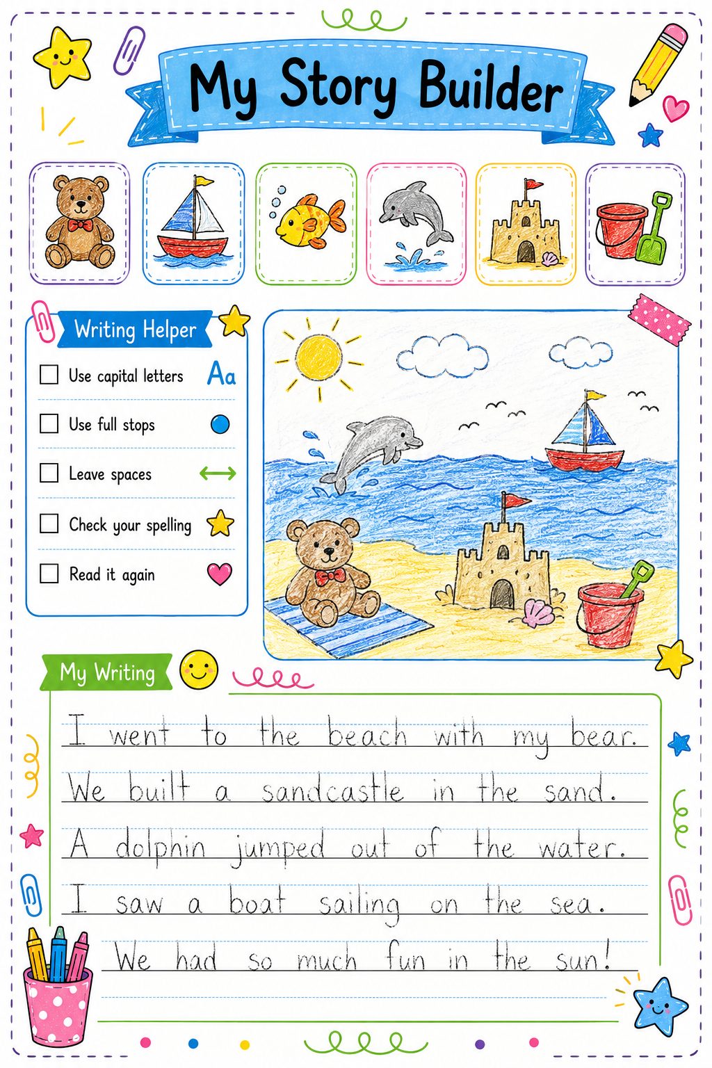 My Story Builder — Beach Day (Example)